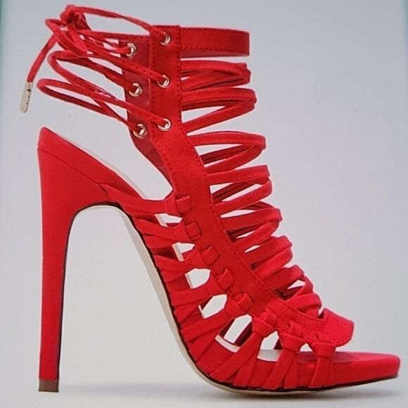 BRAND NEW SHOEDAZZLE ANKLE STRAP OPEN TOE HIGH HEEL STILETTOS SANDAL - Picture 3 of 16
